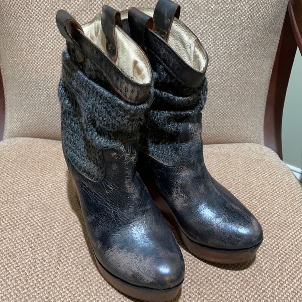 Leather boots